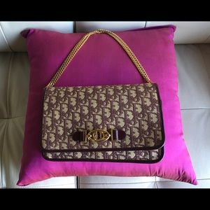 Authentic, 1970’s Dior burgundy clutch/ handbag